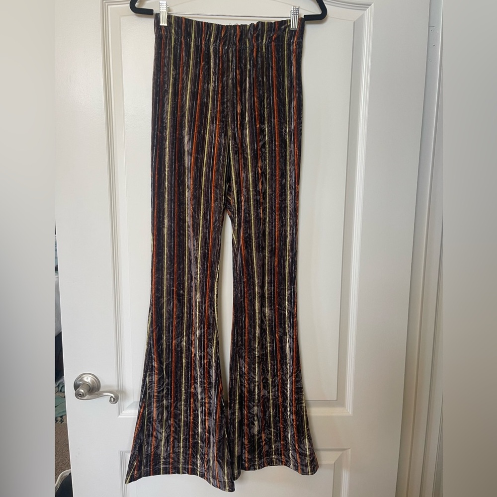Urban Outfitters Multicolor Velvet Striped Pants